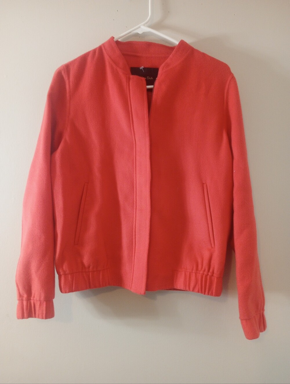 Massimo Dutti Women's Wool Blend Bomber Jacket